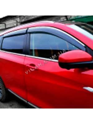 Ветровики с хром молдингом на Chery Tiggo 7 (16+)